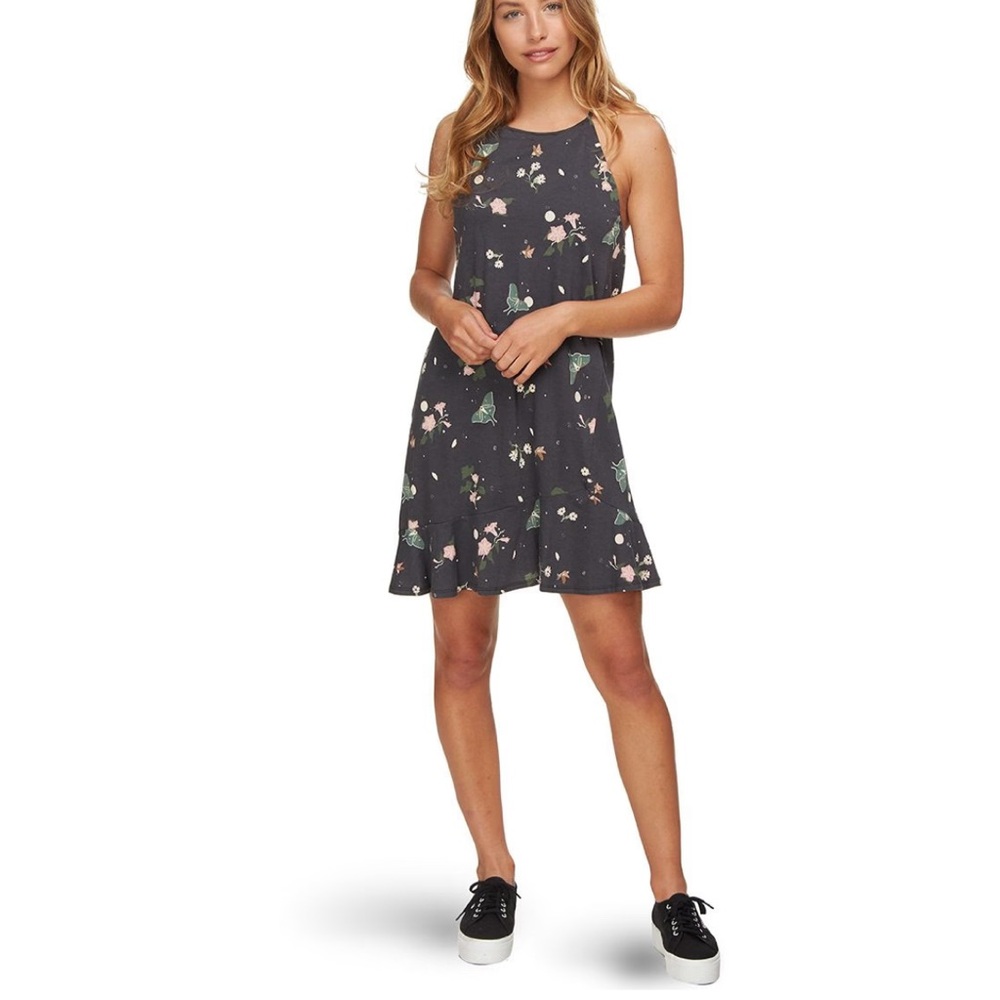 Patagonia Floral Mini Dress - Black and Green